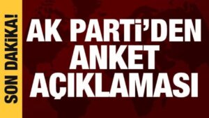 AK Parti Genel Lider Yardımcısı Erkan Kandemir’den anket açıklaması