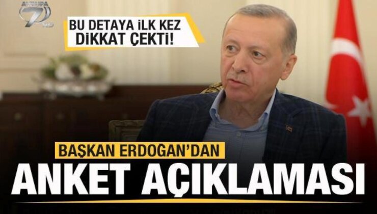 Lider Erdoğan’dan anket açıklaması! Bu ayrıntıya birinci defa dikkat çekti