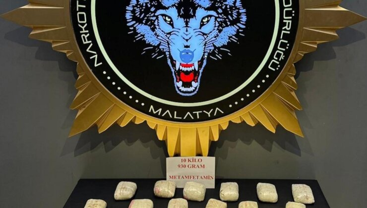 Malatya’da 10 kilo metamfetamin ele geçirildi: 2 gözaltı
