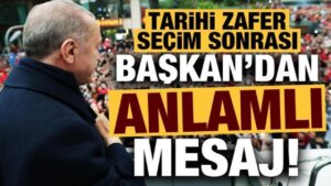 Son dakika: Tarihi seçim zaferi sonrası Lider Erdoğan birinci kere konuştu! Manalı ileti…