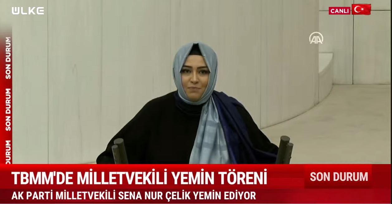 ak parti istanbul milletvekili sena isik celik mecliste yemin etti 1 sShITBct