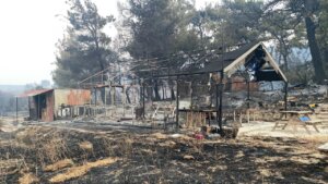 Çanakkale’de yangından etkilenen vatandaşlara takviye