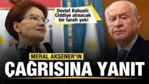 Devlet Bahçeli’den GÜZEL Parti Genel Lideri Akşener’in davetine yanıt!